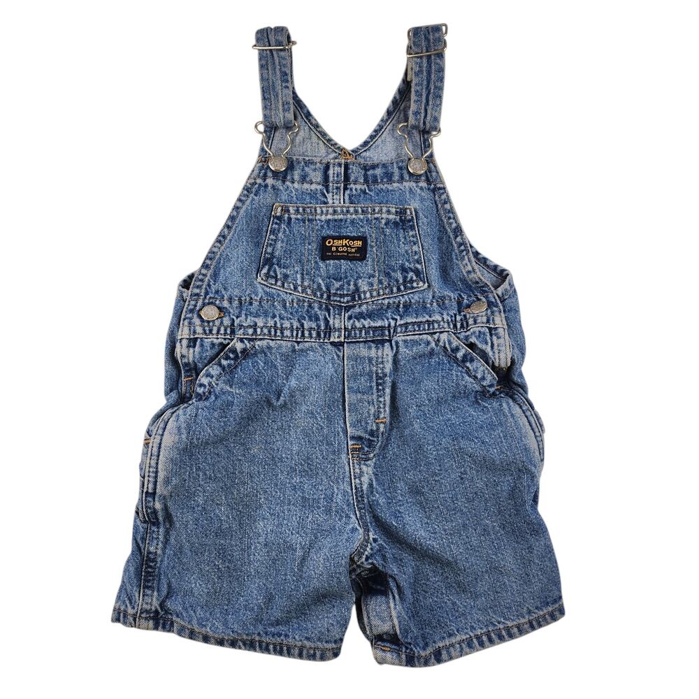 Oshkosh B'Gosh Baby Overalls 24 Months Denim Jeans Hammer Loop Infant Vestbak